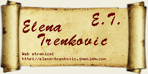 Elena Trenković vizit kartica